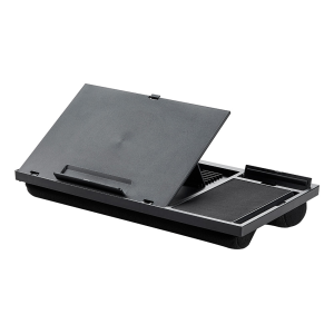 Soporte q-connect ancho para portatil movil raton hasta 17/' ajustable 7 angulos diferentes color negro