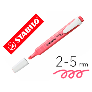 Rotulador stabilo fluorescente fino swing cool pastel rosa cerezo enflor
