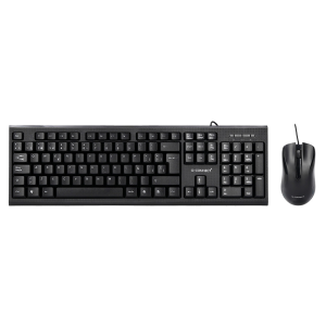 Set teclado y raton q-connect con cable color negro