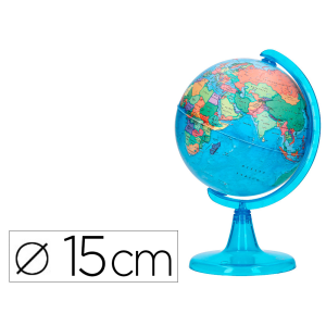 Globo terraqueo liderpapel mapa politico diametro 15 cm