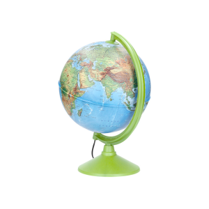 Globo terraqueo liderpapel con luz fisico y politico diametro 26 cm