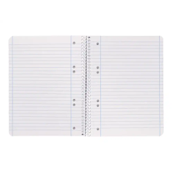 Cuaderno espiral liderpapel a5 micro smart tapa blanda 80h 75gr horizontal 7mm doble margen 6 taladros colores