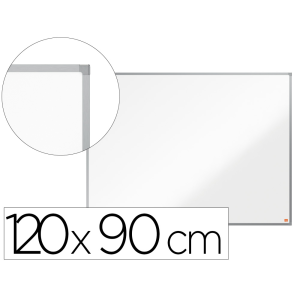 Pizarra blanca nobo essence acero lacado 1200x900 mm