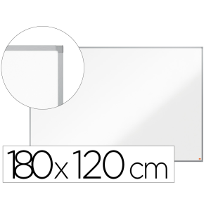 Pizarra blanca nobo essence acero lacado 1800x1200 mm