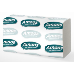 Toalla secamanos amoos industrial 2 capas 32g/m2 21x22 cm caja de 20 paquetes de 142 unidades