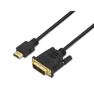 Cable aisens dvi a hdmi dvi18+1/m-hdmi a/m full hd color negro longitud 1,8 m