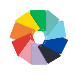 Cuaderno espiral liderpapel a4 micro witty tapa dura 120h 90gr horizontal 8mm 5 bandas 4 taladros colores surtidos