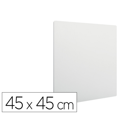 Pizarra blanca nobo modular sin marco acero magnetica 450x450 mm