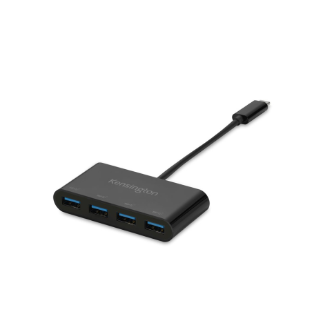Hub kensington ch1200 usb-c de 10gbps cargador y 4 puertos usb-a 3.2