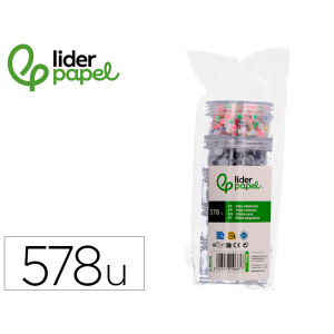 Ojo liderpapel tamaños y colores surtidos 5 botes adaptables con 578 unidades