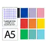 Cuaderno espiral liderpapel a5 micro witty tapa dura 120h 90gr cuadro 5mm 5 bandas 6 taladros colores surtidos