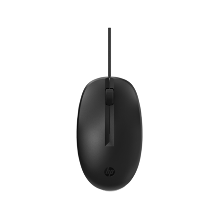 Raton hp 125 optico con cable 3 botones 1200 dpi color negro