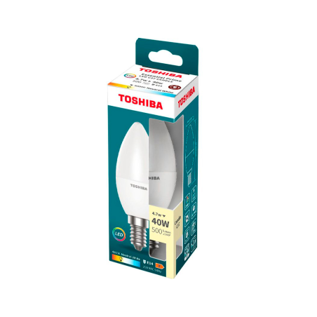 Bombilla led toshiba essential c37 e14 4.7w luz neutra 4000k