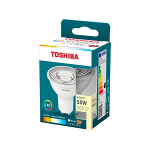 Foco led toshiba essential gu10 4.5w luz neutra 4000k