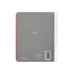 Cuaderno espiral liderpapel a5 micro witty tapa dura 120h 90gr horizontal 8mm 5 bandas 6 taladros colores surtidos