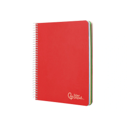 Cuaderno espiral liderpapel a5 micro witty tapa dura 120h 90gr horizontal 8mm 5 bandas 6 taladros colores surtidos