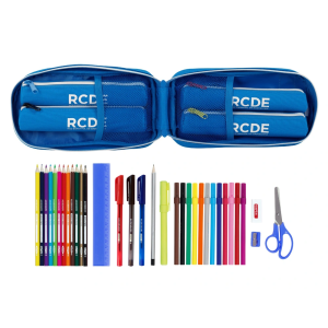 Plumier escolar safta r.c.d. español mochila con 4 portatodos llenos 120x50x230 mm