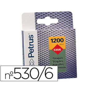 Grapas petrus nº 530/6 caja de 1200 unidades
