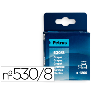 Grapas petrus nº 530/8 caja de 1200 unidades