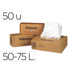 Bolsa de residuos fellowes para destructora de documentoscaja con 50 und. para ps220 220c/320/320cc