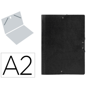 Carpeta planos liderpapel a2 carton gofrado n 12 negro