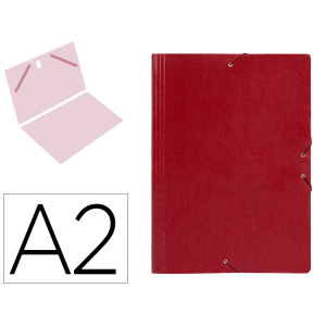 Carpeta planos liderpapel a2 carton gofrado n 12 rojo