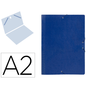 Carpeta planos liderpapel a2 carton gofrado n 12 azul