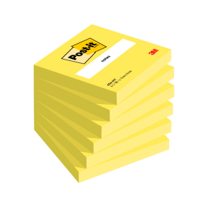 Bloc de notas adhesivas quita y pon post-it 76x76 mm amarillo neon con 100 hojas