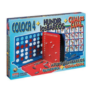 Juegos de mesa falomir cuatro en linea + cual es cual + hundir los barcos