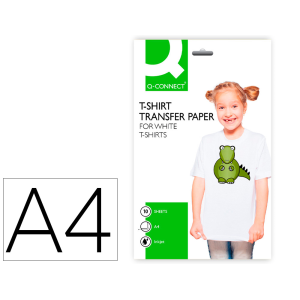 Papel q-connect transferencia para tela kf01430 din a4 bolsa de 10 hojas