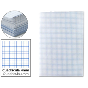 Papel florete liderpapel cuadro 4mm 60gr paquete de 250 hojas