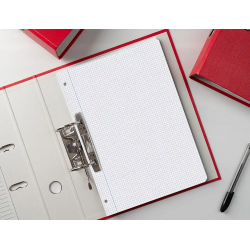 Recambio liderpapel a4 80 hojas 75gr cuadro 4 mm con margen 4 taladros