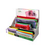 Bolsa zipper bag liderpapel poliester transpirable multiusos expositor de 40 unidades tamaños y colores