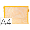 Bolsa zipper bag liderpapel poliester transpirable multiusos din a4 amarillo
