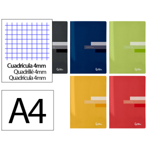 Libreta liderpapel scriptus a4 48 hojas 90gr cuadro 4mm con margen