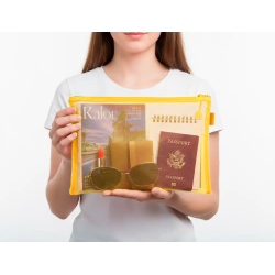 Bolsa zipper bag liderpapel poliester transpirable multiusos din a4 amarillo