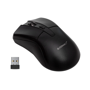 Raton q-connect optico 1000 dpi inalambrico nano receptor usb 2,4 ghz negro