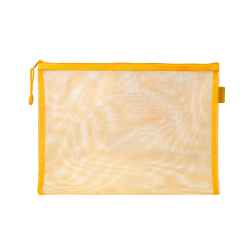 Bolsa zipper bag liderpapel poliester transpirable multiusos din a5 amarillo