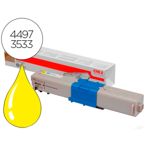 Toner oki c301dn/c321dn amarillo 1500 pag