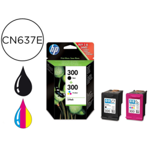 Ink-jet hp n.300 negro + tricolor deskjet photosmart envy pack 2