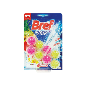 Desinfectante y ambientador de inodoro bref wc poder activo hawaii 50 g blister de 2 unidades
