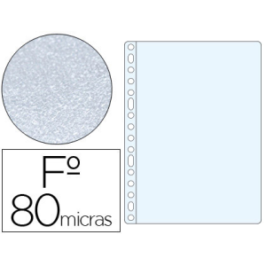 Funda multitaladro esselte folio polipropileno 80 mc 16 taladros piel de naranja caja de 100 unidades