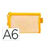 Bolsa zipper bag liderpapel poliester transpirable multiusos din a6 amarillo