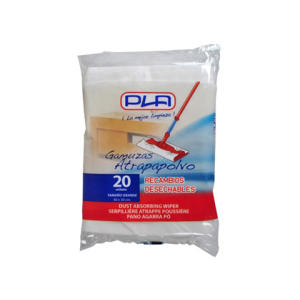 Recambio mopa pla atrapapolvo desechable grande 40x30 cm bolsa de 20 unidades