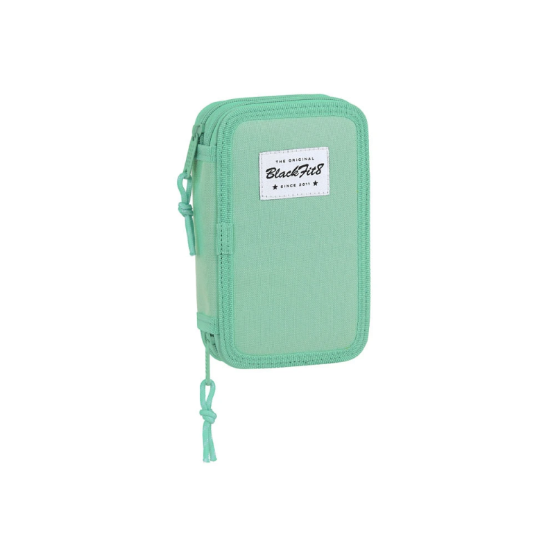 Plumier escolar safta blackfit8 /'turquesa/' doble cremallera 28 piezas 125x40x195 mm