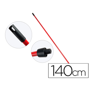 Palo de escoba o fregona metal universal con adaptador sp 140 cm