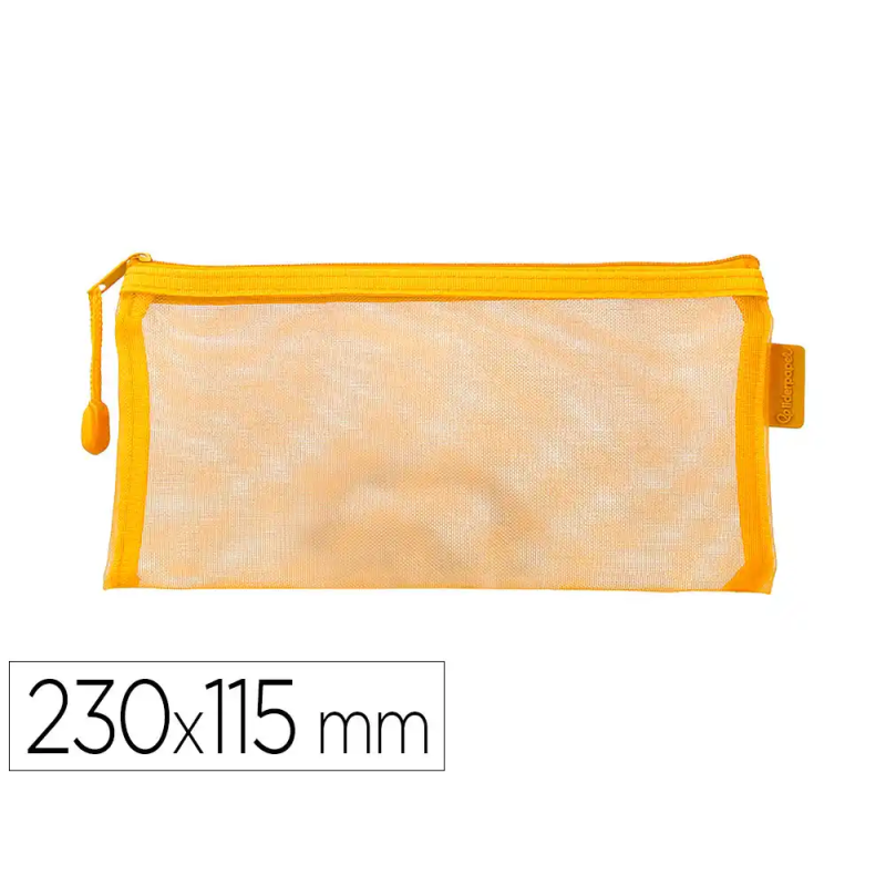 Bolsa zipper bag liderpapel poliester transpirable multiusos ticket 230x115 mm amarillo