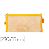 Bolsa zipper bag liderpapel poliester transpirable multiusos ticket 230x115 mm amarillo