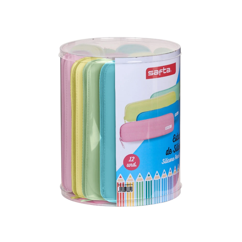 Set 12 portatodos estrechos silicona surtidos sets y expositor portatodos silicona safta 170x210 mm