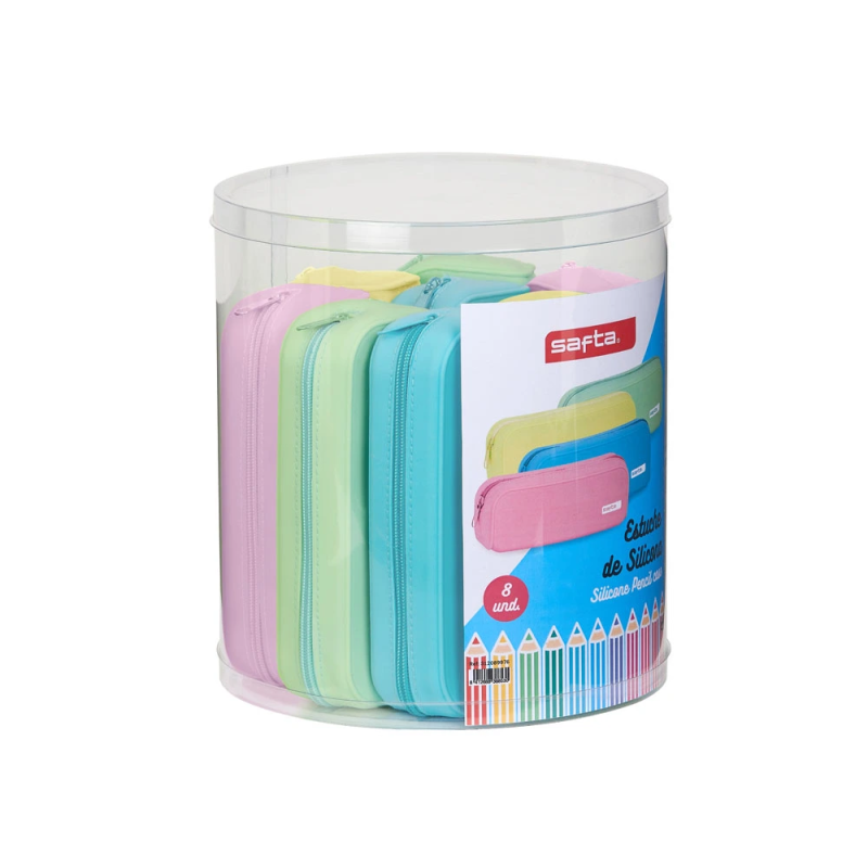Set 8 portatodos cuadrados silicona surtidos sets y expositor portatodos silicona safta 270x230 mm